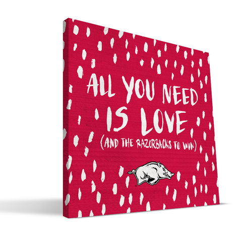 Arkansas Razorbacks All You Need Canvas Print
