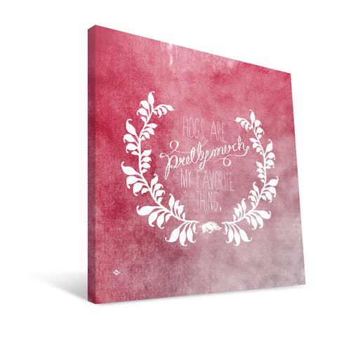 Arkansas Razorbacks Favorite Thing Canvas Print