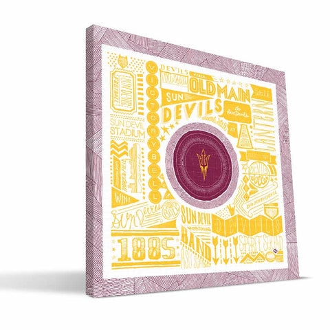 Arizona State Sun Devils Pictograph Canvas Print
