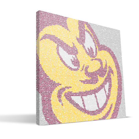 Arizona State Sun Devils Typo Canvas Print