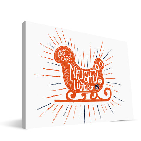 Auburn Tigers Naughty or Nice Canvas Print