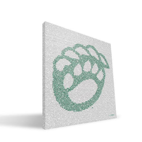 Baylor Bears Typo Canvas Print