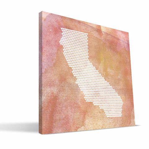 California State Hearts Canvas Print