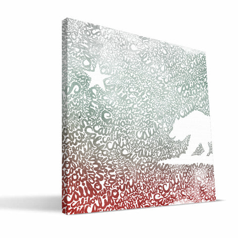 California Watercolor Canvas Print
