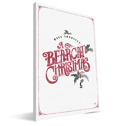 Cincinnati Bearcats Merry Little Christmas Canvas Print