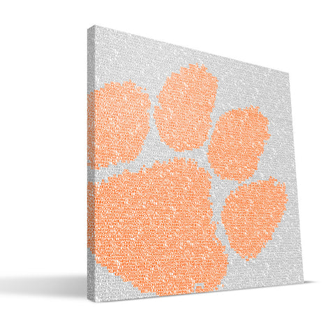 Clemson Tigers Typo Canvas Print