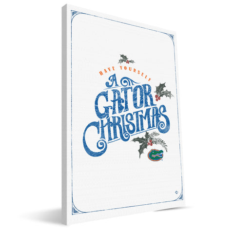 Florida Gators Merry Little Christmas Canvas Print