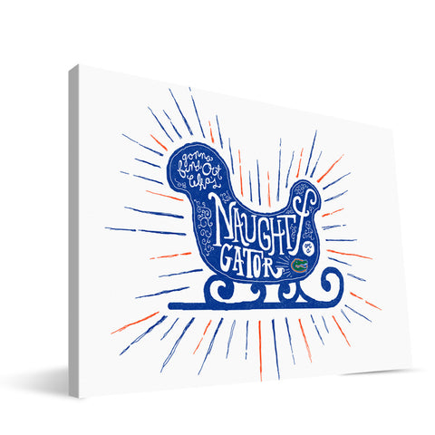 Florida Gators Naughty or Nice Canvas Print