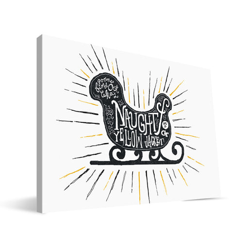 Georgia Tech Yellow Jackets Naughty or Nice Canvas Print