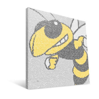Georgia Tech Yellow Jackets Typo Canvas Print