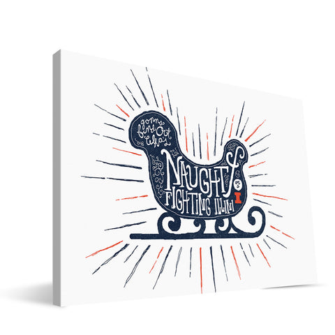 Illinois Fighting Illini Naughty or Nice Canvas Print