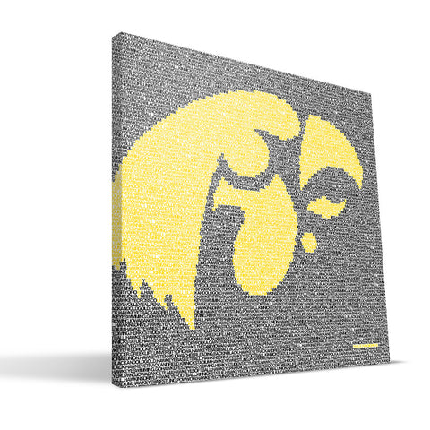 Iowa Hawkeyes Typo Canvas Print