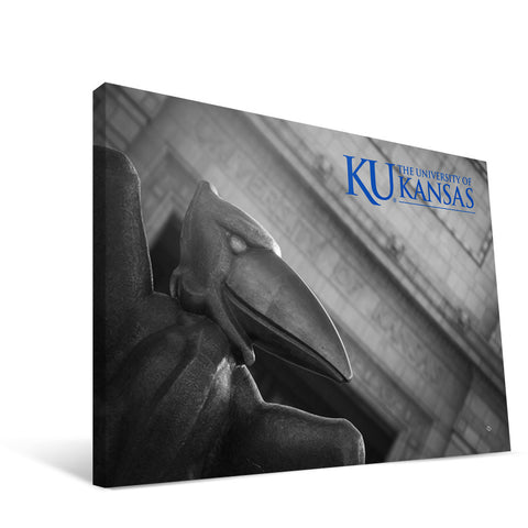 Kansas Jayhawks Jayhawk Statue Canvas Print