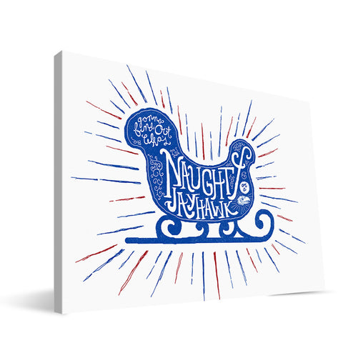 Kansas Jayhawks Naughty or Nice Canvas Print