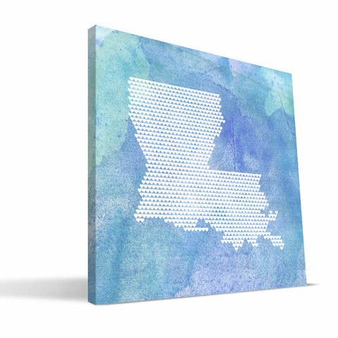 Louisiana State Hearts Canvas Print