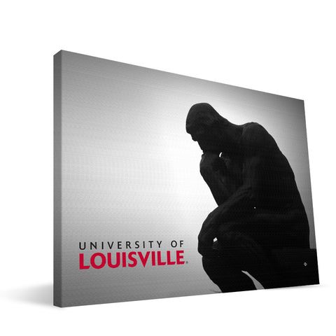 Louisville Cardinals Thinker Statue Canvas Print