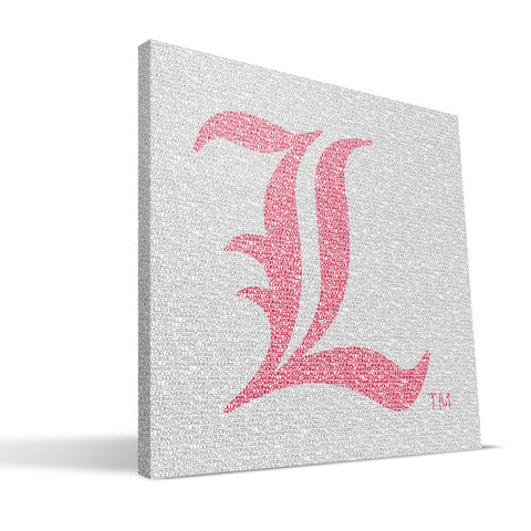 Louisville Cardinals Typo Canvas Print