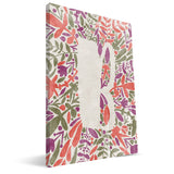 Flower Watercolor A-F Monogram Canvas Print