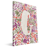 Flower Watercolor G-L Monogram Canvas Print