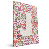 Flower Watercolor G-L Monogram Canvas Print