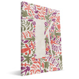 Flower Watercolor G-L Monogram Canvas Print