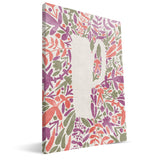 Flower Watercolor M-R Monogram Canvas Print