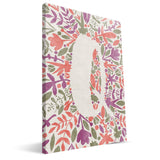 Flower Watercolor M-R Monogram Canvas Print