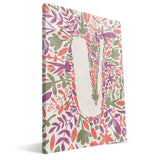 Flower Watercolor S-Z Monogram Canvas Print