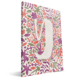 Flower Watercolor S-Z Monogram Canvas Print