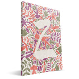 Flower Watercolor S-Z Monogram Canvas Print