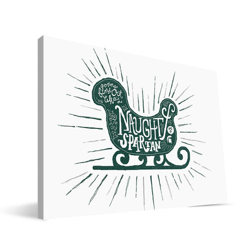 Michigan State Spartans Naughty or Nice Canvas Print