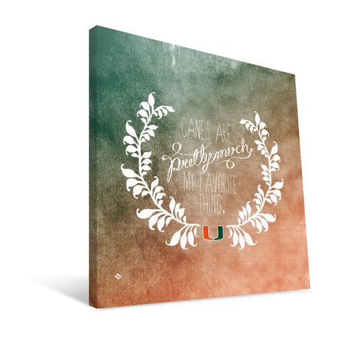 Miami Hurricanes Favorite Thing Canvas Print