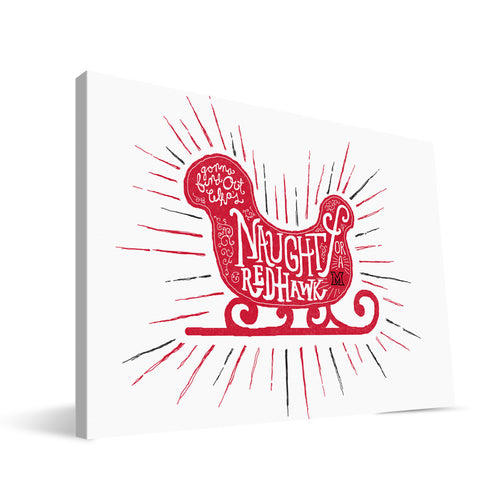 Miami University RedHawks Naughty or Nice Canvas Print