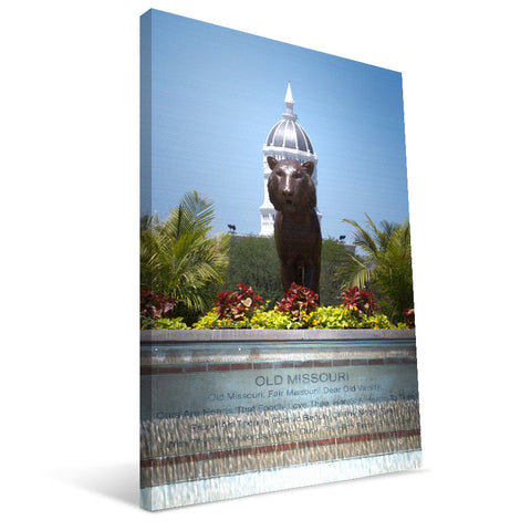 Missouri Tigers Tiger Statue Canvas Print