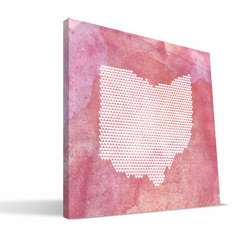 Ohio State Hearts Canvas Print