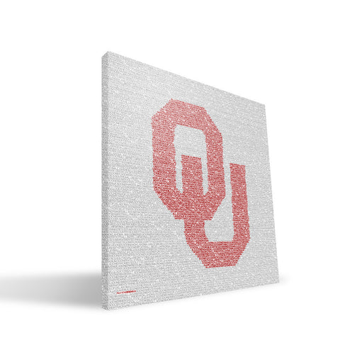 Oklahoma Sooners Typo Canvas Print