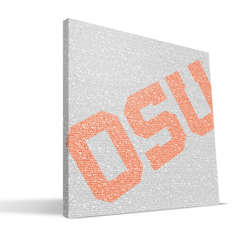 Oregon State Beavers Typo Canvas Print