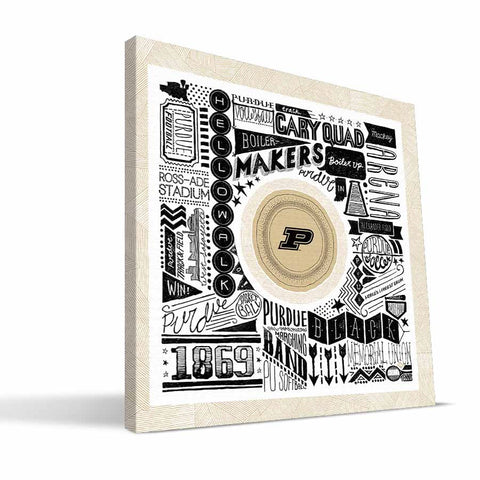Purdue Boilermakers Pictograph Canvas Print