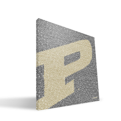Purdue Boilermakers Typo Canvas Print