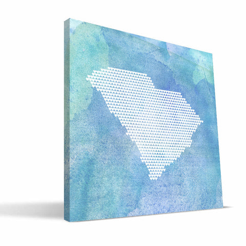 South Carolina State Hearts Canvas Print