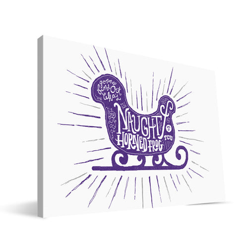 TCU Horned Frogs Naughty or Nice Canvas Print