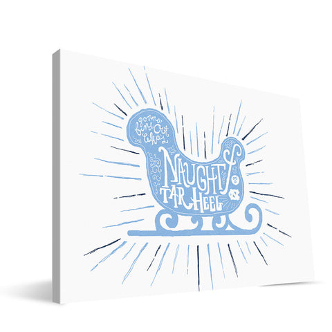 North Carolina Tar Heels Naughty or Nice Canvas Print