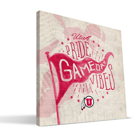 Utah Utes Gameday Vibes Canvas Print