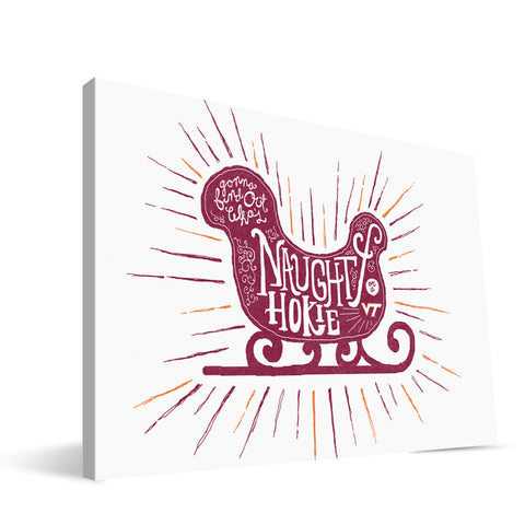 Virginia Tech Hokies Naughty or Nice Canvas Print
